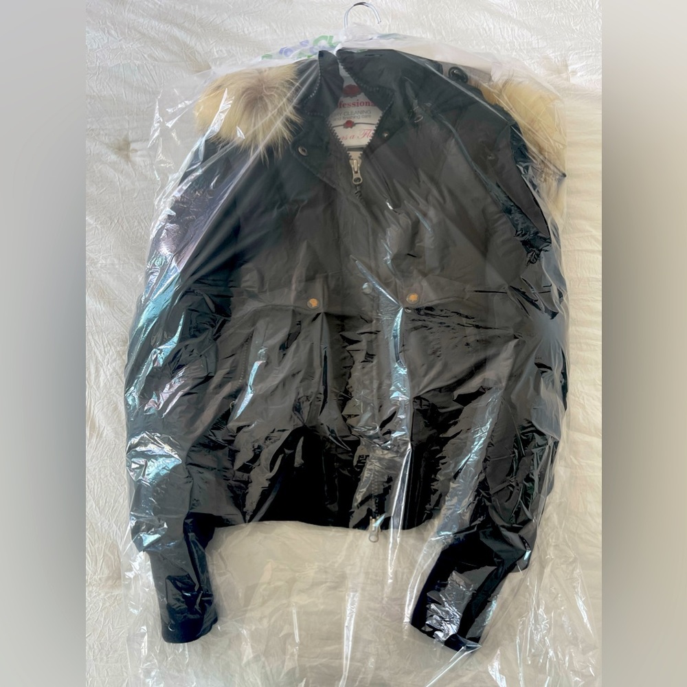 Mackage XS short down jacket with detachable hood and fur